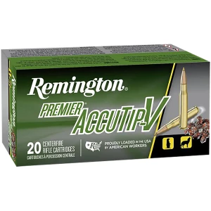 Remington Premier AccuTip-V .223 Rem 20rd box polymer-tipped rifle ammunition