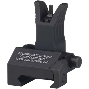 Troy Ind SSIGFBSFMBT00 Front Folding BattleSight M4 Black Hardcoat Anodized