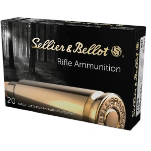 Sellier & Bellot 7x64mm jacketed soft point ammunition box, 20 rounds