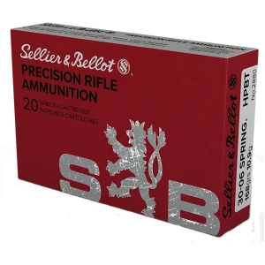 Sellier & Bellot SB3006D 30-06 Springfield 168 gr Hollow Point Boat Tail ammunition box