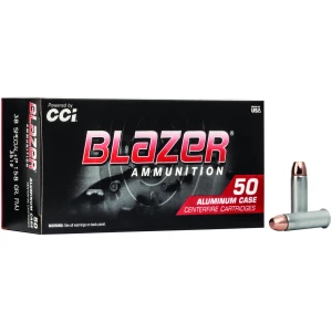 CCI Blazer .38 Special +P 158 gr FMJ 50-count box