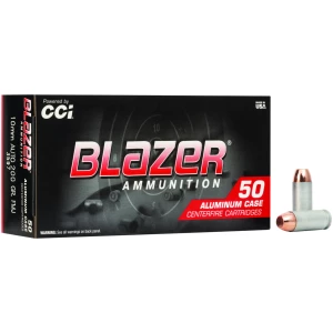 CCI Blazer 10mm Auto 200 gr FMJ ammunition 50-round box