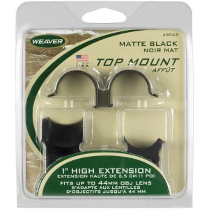 Weaver detachable extension scope rings 1 inch high matte finish