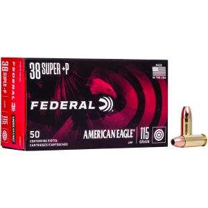 Federal American Eagle .38 Super +P 115 gr JHP 50rd box product image