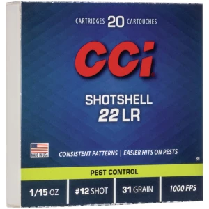 CCI 22 LR Shotshell 31 gr #12 Shot 20 Round Box product image