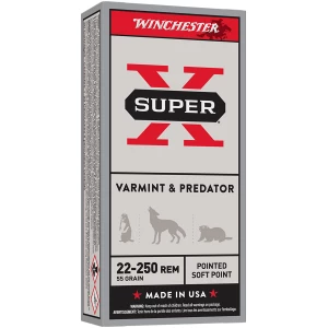 Winchester Super-X .22-250 Rem 55 gr Jacketed Soft Point 20-round box