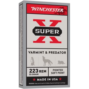 Winchester Super-X .223 Rem 55 gr 20-count box rifle ammunition