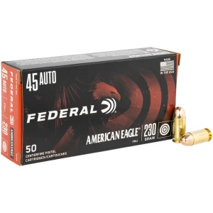 Federal American Eagle 45 ACP 230 gr FMJ ammunition 50-round box