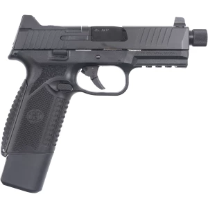 FN 545 Tactical .45 ACP pistol with 4.71-inch threaded barrel and optics-ready slide, black finish