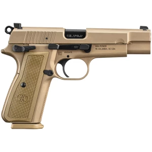 FN High Power 9mm 4.7 inch Flat Dark Earth pistol with two magazines and range bag