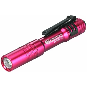Streamlight MicroStream USB 250 Lumen Red compact flashlight - front and side views