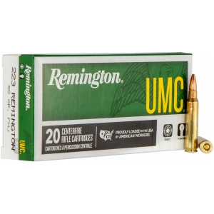 Remington UMC .223 Rem 55 gr FMJ 20‑round box