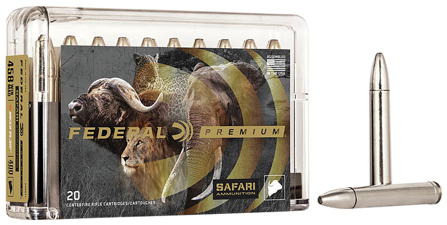 Federal Premium Cape-Shok .458 Win Mag 400 gr Trophy Bonded Bear Claw ammo 20-round box