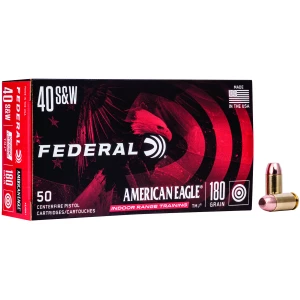 Federal American Eagle IRT .40 S&W 180 gr TMJ ammunition 50-count box