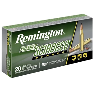 Box of Remington Premier Scirocco Bonded .300 Win Mag 180 gr ammunition, 20-count