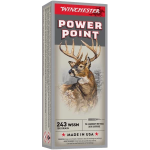 Winchester Power-Point rifle ammunition 100 grain 20 round box