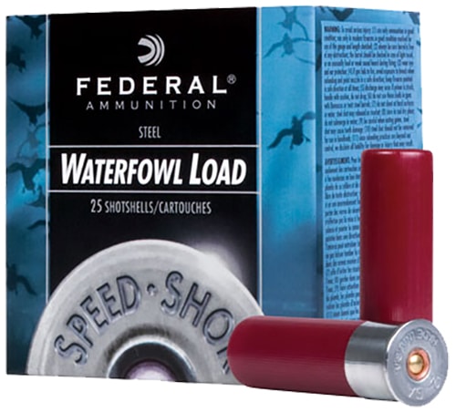 Federal Speed-Shok 12ga 3 in 1 1/8 oz #4 steel shot 25rd box