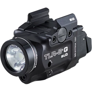 Streamlight TLR-8 G Sub weapon light with green laser, black anodized, fits SIG Sauer P365/P365XL