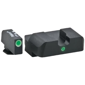 AmeriGlo GL101 i-Dot Sight Set for Glock Green Tritium White Outline Front Sight-Green Tritium Rear Sight
