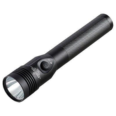 Streamlight Stinger Color-Rite 500-lumen rechargeable flashlight in black with rubberized grip