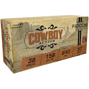 Fiocchi 38 Special 158gr LFP 50rd box front view