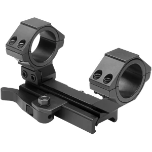 NCStar MARCQ AR15 adjustable quick-release scope mount and rings, 30mm/1-inch, black anodized