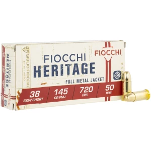 Fiocchi 38 S&W Short 145 gr FMJ 50rd box