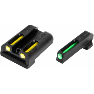 TruGlo TG131ST2Y TFO  Green/Tritium/Fiber Optic Front Sight-Yellow/Tritium/Fiber Optic Rear Sight Sig Sauer P-Series #6 Front/#8 Rear