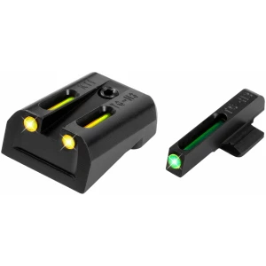 TruGlo TG131KTY TFO  Green/Tritium/Fiber Optic Front Sight-Yellow/Tritium/Fiber Optic Rear Sight Kimber 1911