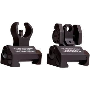 Troy Ind SSIGIARSTBT00 Tritium Micro BattleSight Set HK Front & Round Rear Black Hardcoat Anodized
