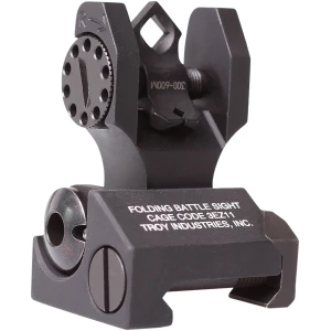Troy Ind SSIGDOARFBT00 Rear Folding BatteleSight Dioptic Black Hardcoat Anodized for AR-15