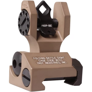 Troy Ind SSIGDOARFFT00 Rear Folding BattleSight Dioptic Flat Dark Earth Folding for AR-15