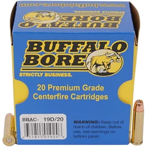 Buffalo Bore 19D20 .357 Magnum 125 gr JHP ammunition 20-round box