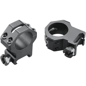 Weaver 4-hole skeleton scope rings 1" extra-high matte black