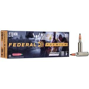 Federal Premium Trophy Copper .270 WSM 130 gr rifle ammunition box, 20 rounds
