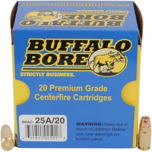 Buffalo Bore 25A20 Heavy Strictly Business .357 Sig 125gr JHP 20 per box