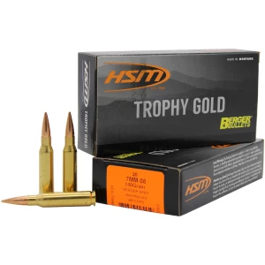 HSM Trophy Gold 7mm-08 REM 140 gr Berger VLD Match ammunition box