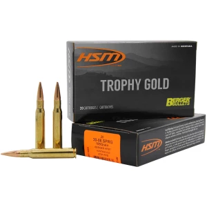 HSM Trophy Gold 30-06 185 gr Berger VLD ammunition 20-round box