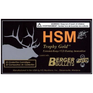 HSM Trophy Gold 6mm Remington 95 gr Berger VLD 20rd box image
