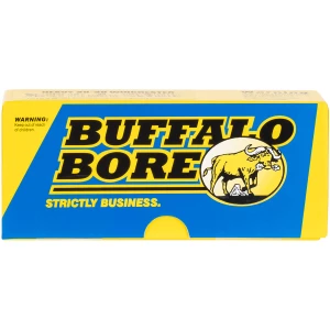 Buffalo Bore Outdoorsman Strictly Business 9mm Luger 147 gr Hard Cast Flat Nose ammunition 20 per box