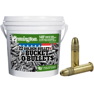 Remington Golden Bullet .22 LR 36 gr Plated Hollow Point 1400-count bucket
