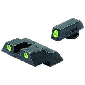 Meprolight USA 102263101 Tru-Dot Sight Set Green Tritium Front & Rear, Compatible w/Glock 26/27,  Post/Dovetail Mount