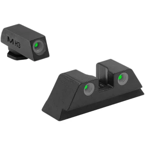 Meprolight USA 102223101 Tru-Dot Sight Set Green Tritium Front & Rear, Compatible w/Glock Frame 17/19/22/23/24/25/28/31/32/33/34/35/37/38/39