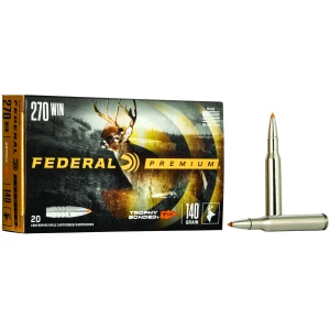 Federal Premium .270 Win Trophy Bonded Tip 20-count box of rifle ammunition