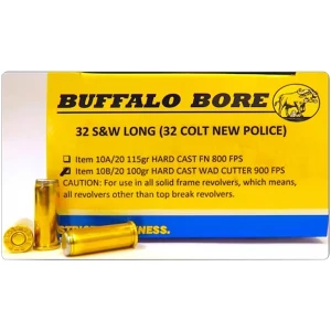 Buffalo Bore 26B20 .460 S&W Magnum 360 gr Lead Flat Nose ammunition box