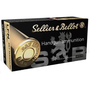 Sellier & Bellot .357 Magnum 158gr LFN handgun ammunition 50-round box