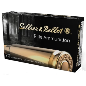 Sellier & Bellot SB6555C 6.5x55 Swedish 140 gr FMJ Boat Tail rifle ammunition 20rd box
