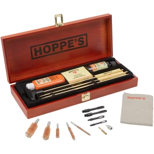 Hoppe's BUOX Deluxe Cleaning Kit Rifle/Shotgun/Pistol Wood Box