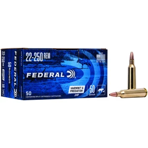 Federal American Eagle 22-250 Rem 50 gr JHP 50-count box