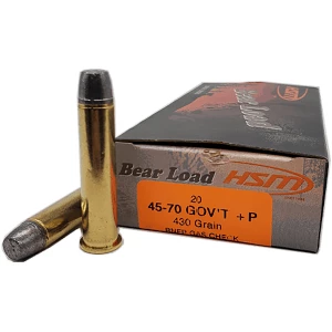 HSM Bear Load 45-70 Govt 430gr RNFP ammunition 20rd box